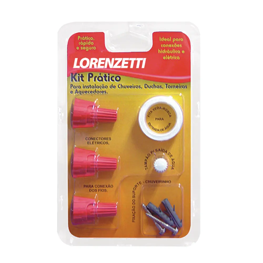 Chuveiros-04 Foto de um kit para reparo em chuveiro