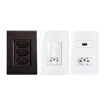 Foto de acabamentos elétricos, tomadas, interruptores