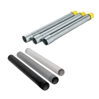 Foto de tubulações pvc e galvanizadas